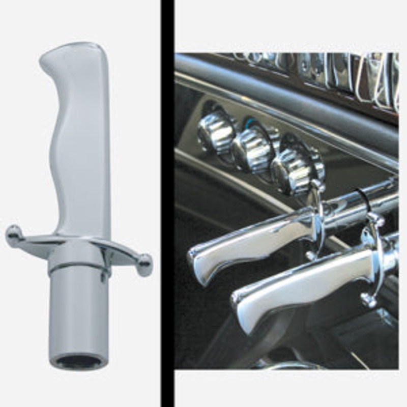 Chrome aluminum Dagger tractor/trailer air brake knob – SINGLE