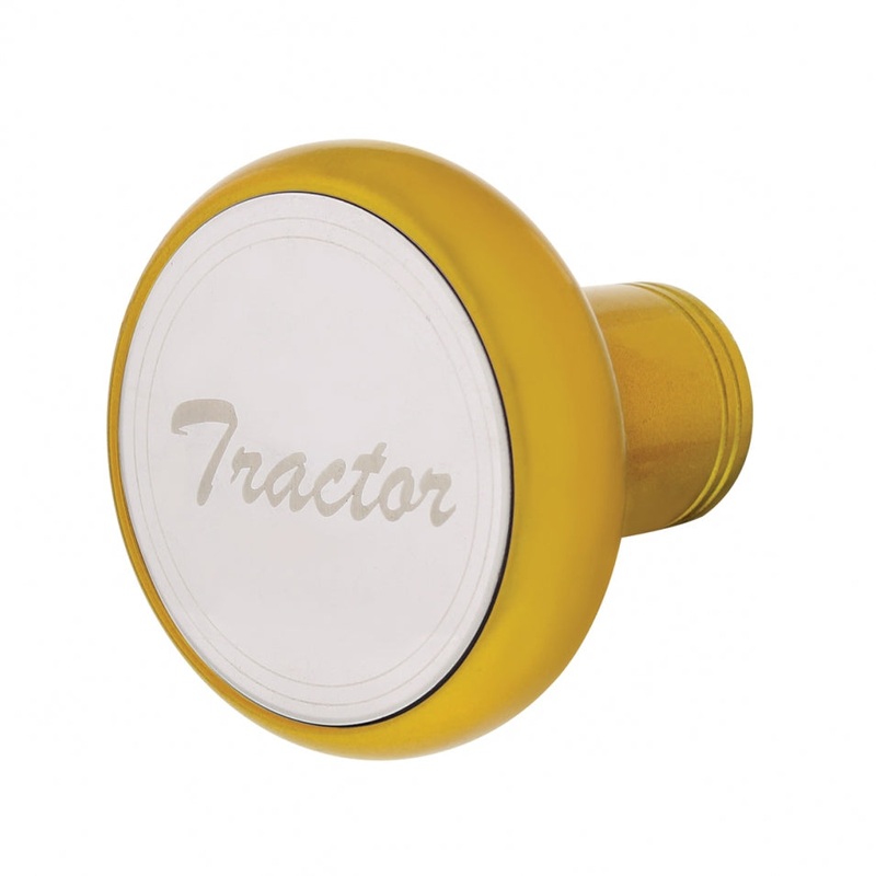 Electric Yellow Tractor/Trailer screw-on air brake knob