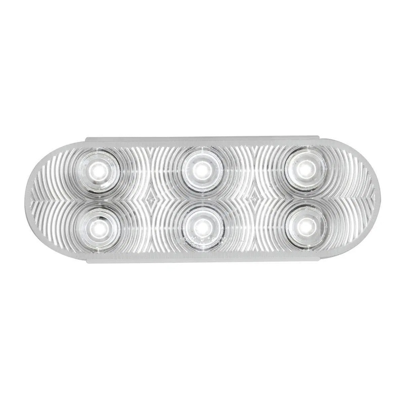Highway Series White oval 6 diode LED reverse light