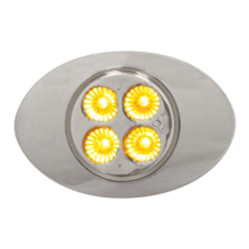 M3-style Amber 4 diode LED marker light – CLEAR lens