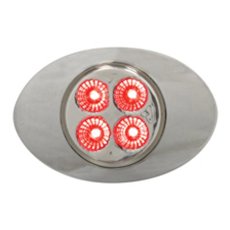 M3-style Red 4 diode LED marker light – CLEAR lens
