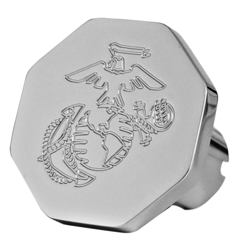 Marine Corps chrome billet aluminum brake knob – SINGLE