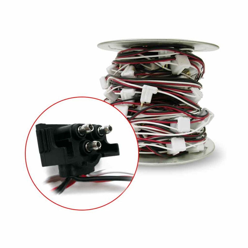 3 male prong plug continuous wire harness – 12 centers, sold PER PLUG