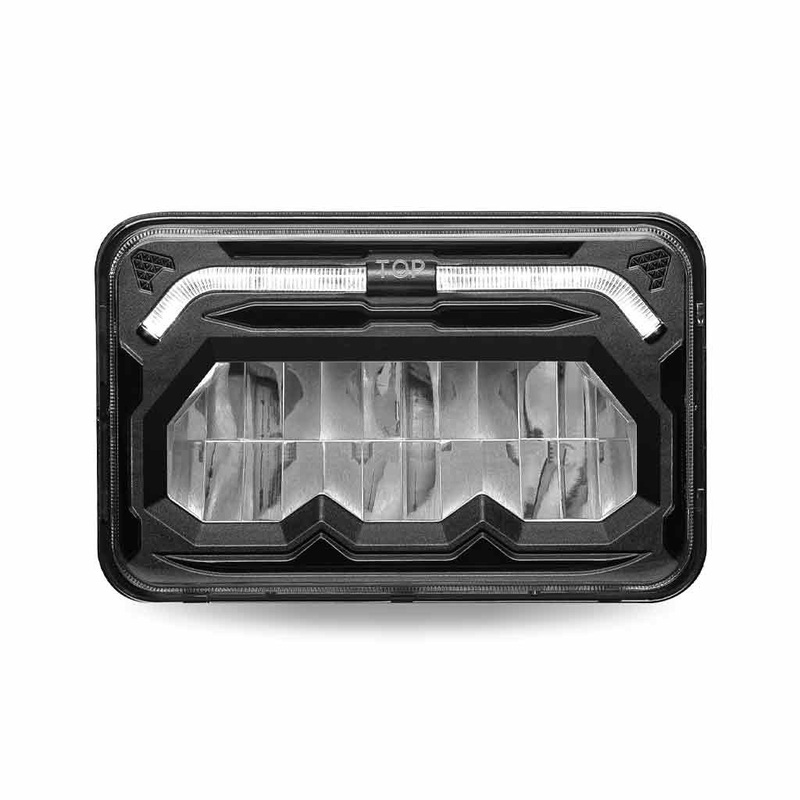 4 x 6 dual rectangular reflector LED headlight with position light – DOT approved