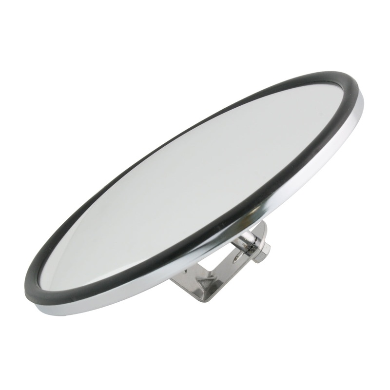Chrome 8 convex mirror w/center mount bracket