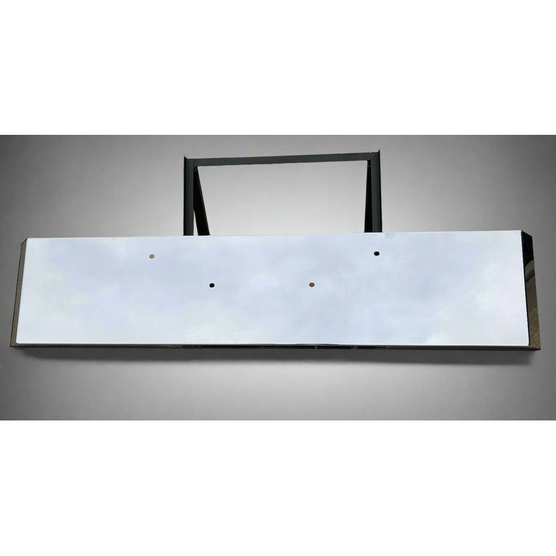 Peterbilt 389 chrome 20 mitered end bumper with mounting holes only – no tow hook holes