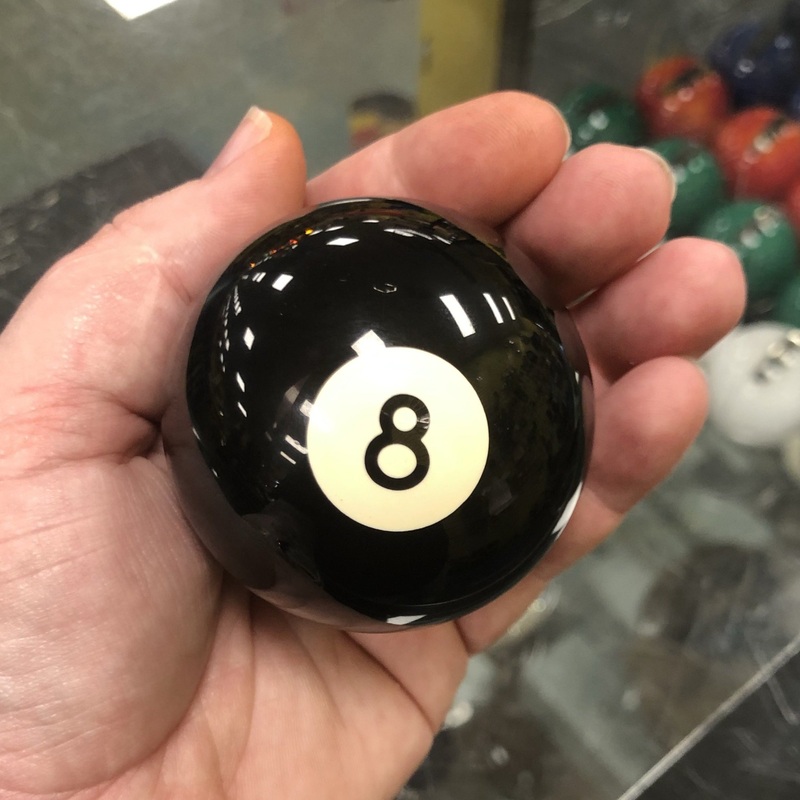 Pool Ball 2.25 diameter round gear shift knob w/ 1/2 x 13 adapter
