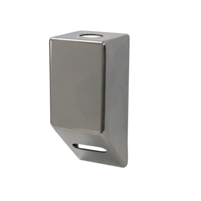 Stainless steel angled mirror mount pedestal light bracket w/hole for 3/4 button light – PAIR