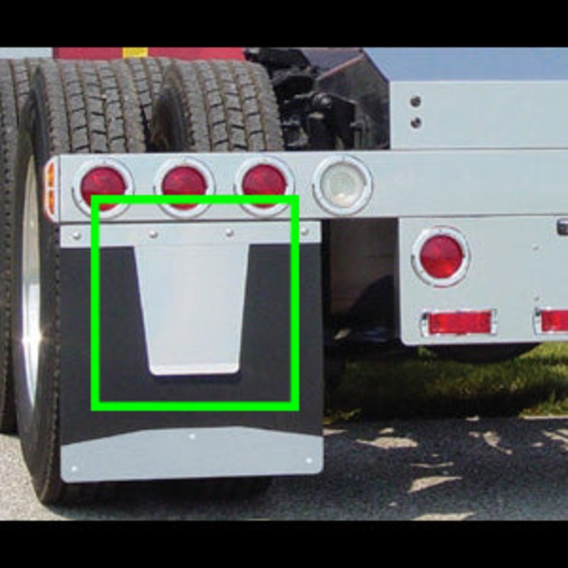 Stainless steel mudflap anti-sail panels – PAIR