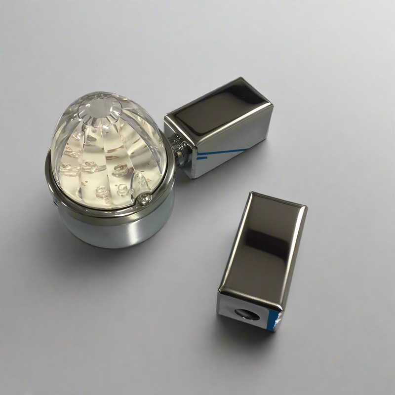 Stainless steel straight mirror mount pedestal light bracket – PAIR
