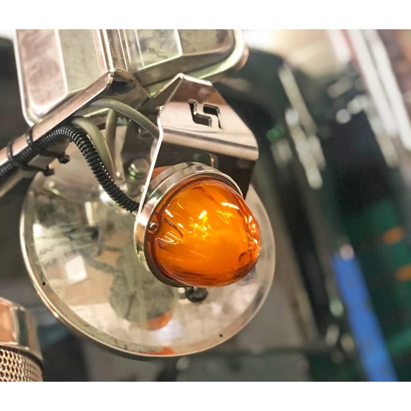 Stainless steel watermelon light mirror turn signal bracket only – SINGLE, light not included