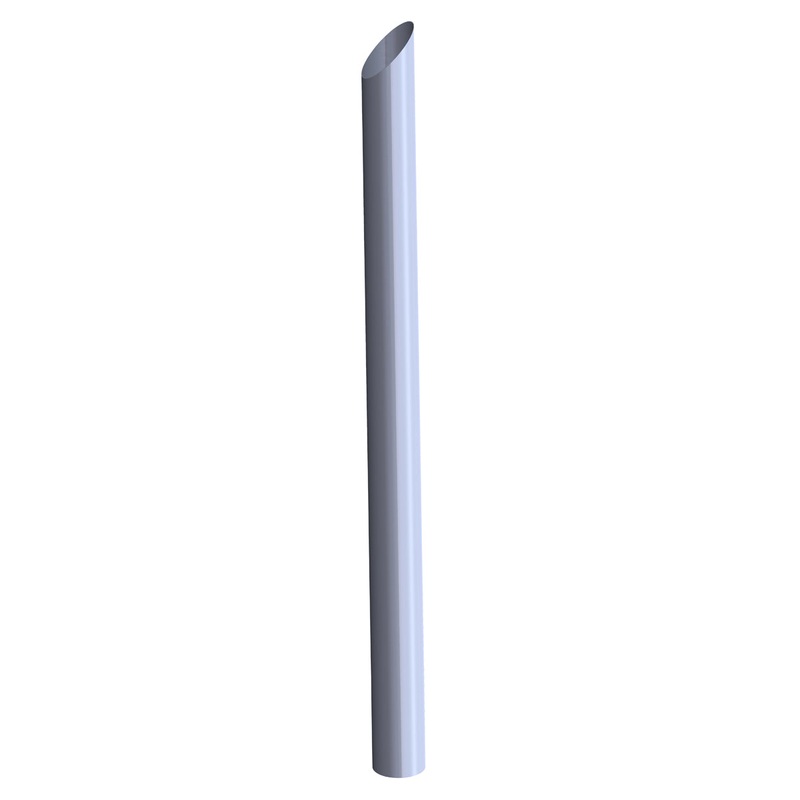 108 tall Slash Cut chrome exhaust tip – 6 diameter, no reduction