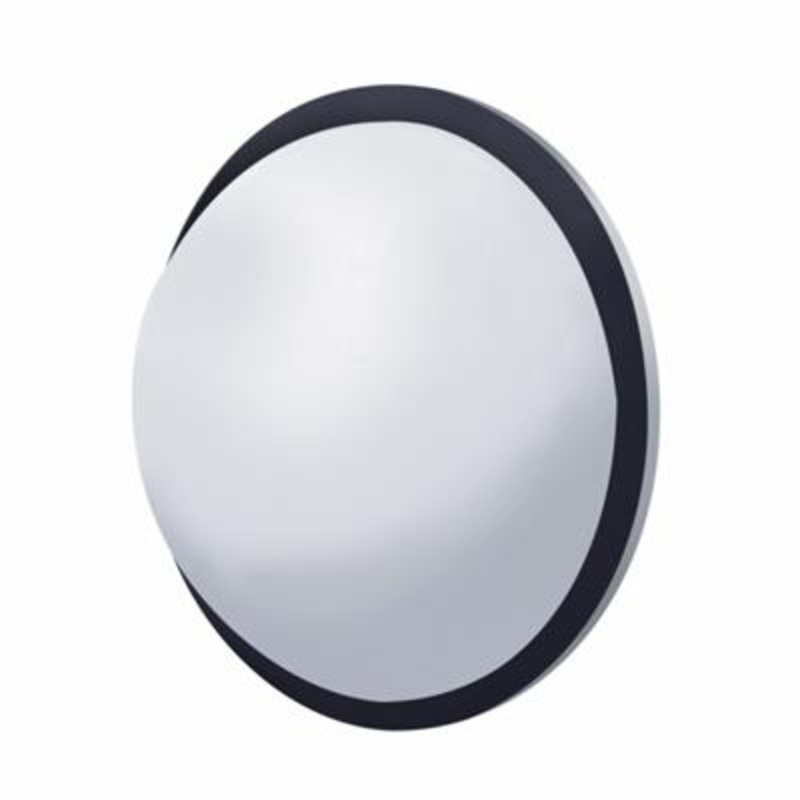 8.5 diameter stainless steel full moon / dome convex round mirror with center mount