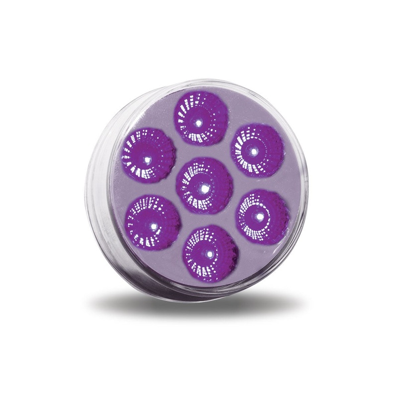 Dual Revolution Red/Purple 2.5 round 7 diode LED marker light – CLEAR lens