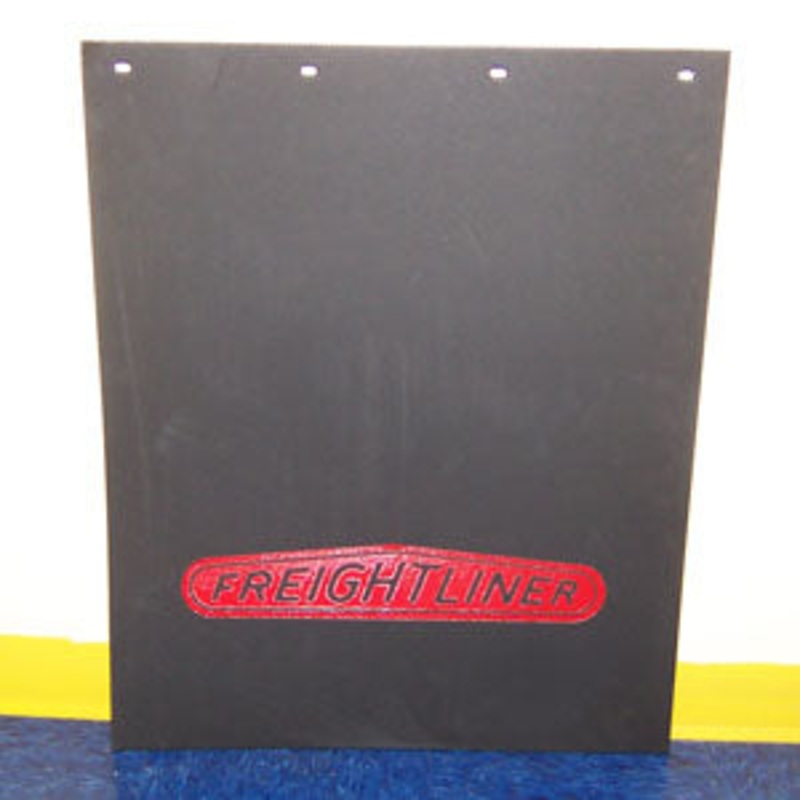 Freightliner 24 x 30 black mudflap w/red stamped logo