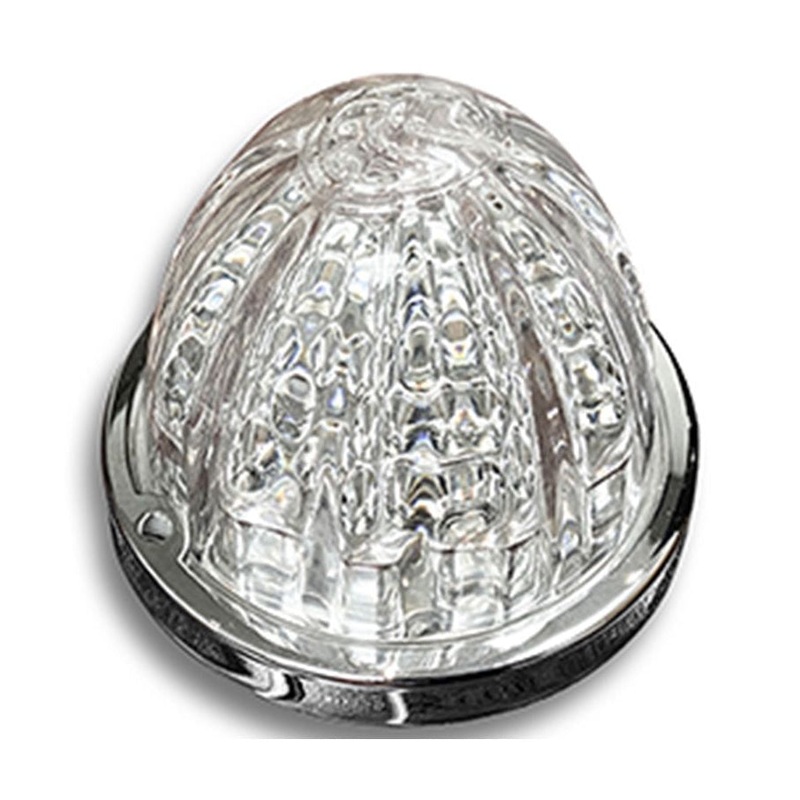 Hero dual color watermelon style LED marker/turn signal light w/chrome bezel – SINGLE