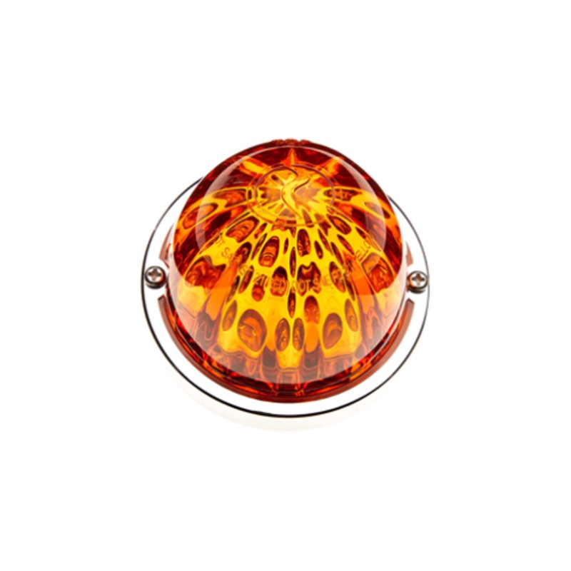 Hero single color watermelon style LED marker/turn signal light w/chrome bezel – SINGLE