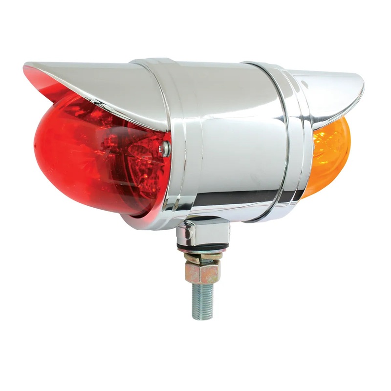 Spyder Amber/Red 2 face watermelon-style LED turn signal light – SINGLE