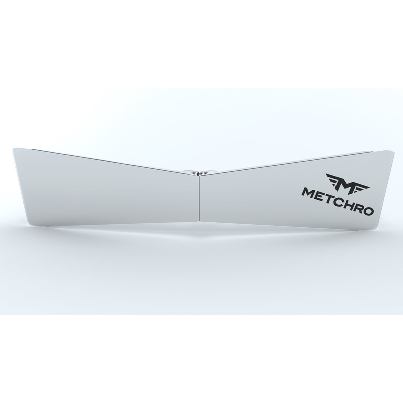 Viking Series Peterbilt 2006-2022 Ultracab stainless steel 14 x 11 bowtie sun visor