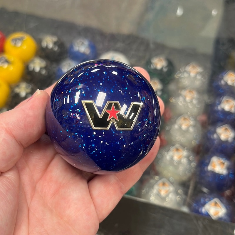 Western Star logo 2.25 diameter round gear shift knob