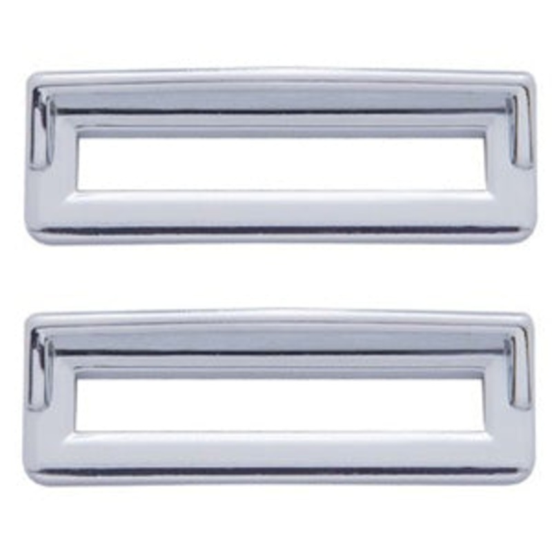Freightliner Classic/FLD chrome plastic switch label cover w/visor – 6/PACK