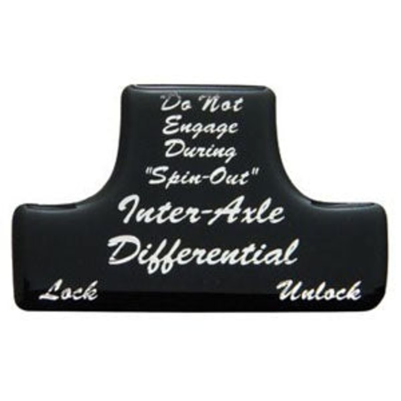 Freightliner Classic/FLD Inter-Axle Differential glossy sticker for switch guards