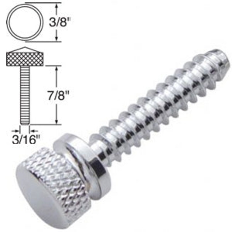 Freightliner short chrome dash screw – PAIR