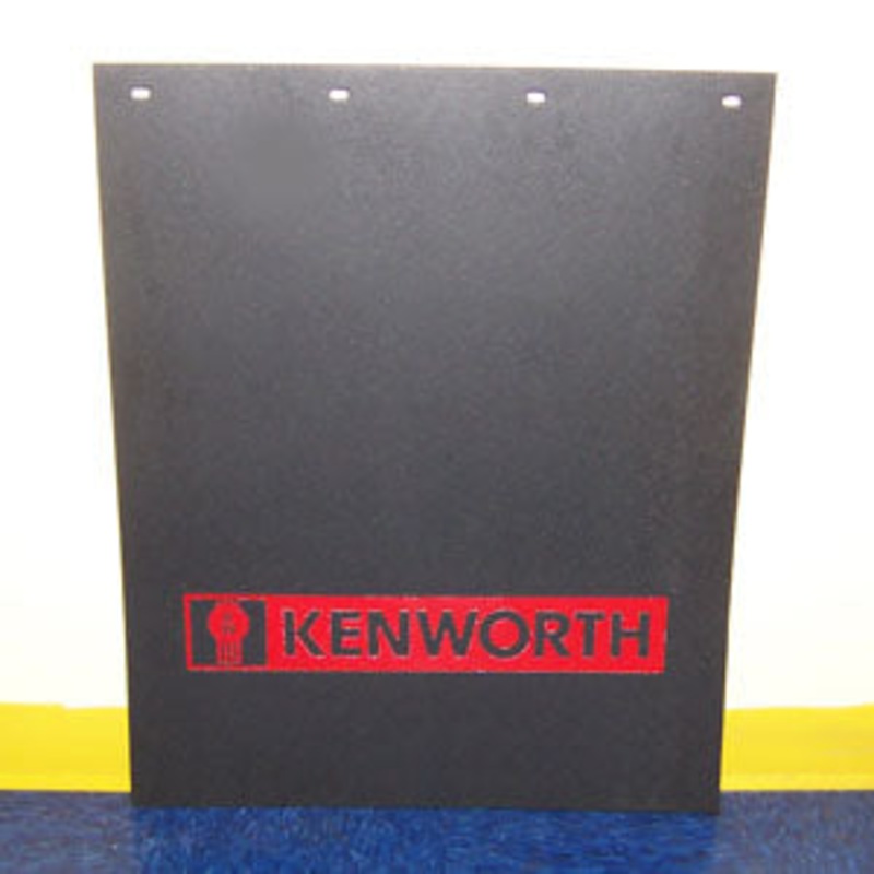 Kenworth 24 x 30 black mudflap w/red stamped logo