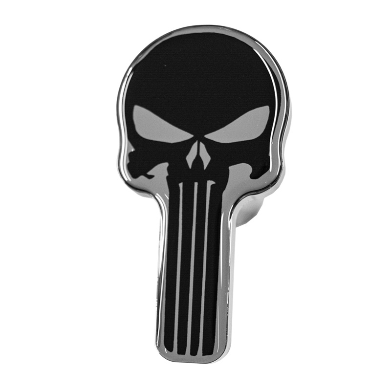 Punisher chrome billet aluminum brake knob – SINGLE