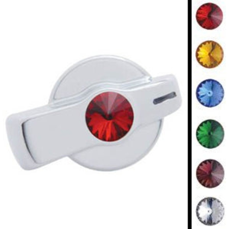 Freightliner Century -2001 chrome plastic air conditioner/heater knob with jewel – SINGLE
