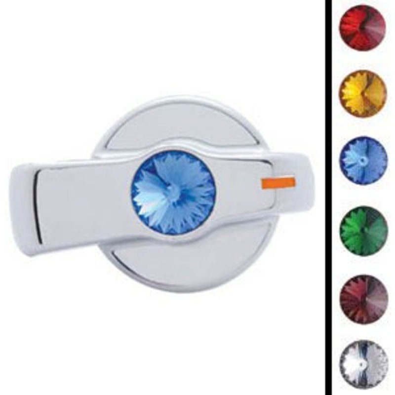 Freightliner Century 2002-2010 chrome plastic air conditioner/heater knob with jewel – SINGLE