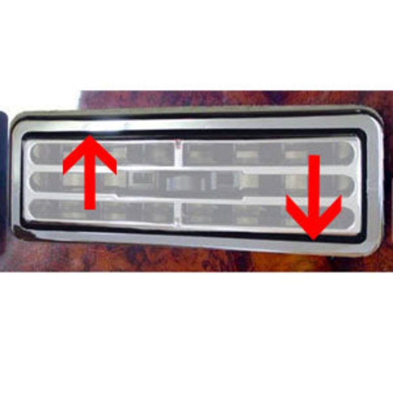 International I-model 1997+ chrome plastic air conditioner vent snap-on surround – 2/PACK