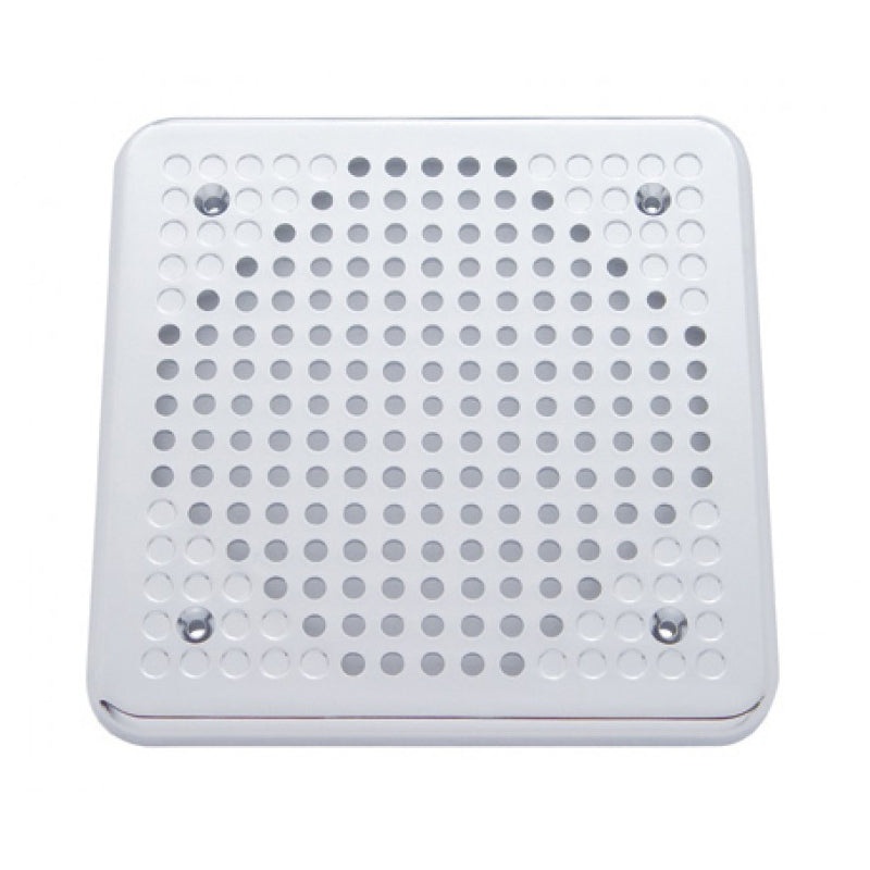 Kenworth chrome plastic square sleeper speaker cover – 5-5/8, PAIR