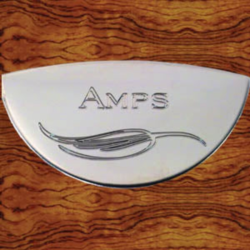 Rockwood Kenworth Amps stainless steel gauge emblem – 1/2 moon shape