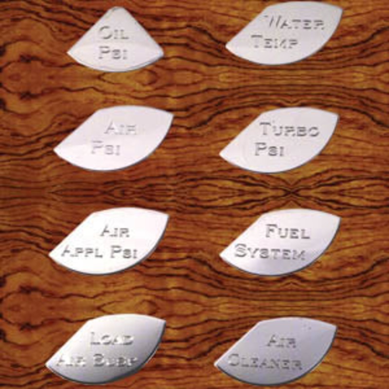 Rockwood Kenworth stainless steel gauge emblems – master pack A