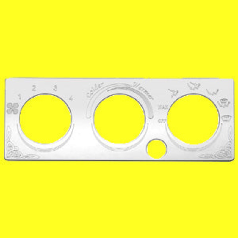 Woody’s International stainless steel air conditioner control plate with one button hole