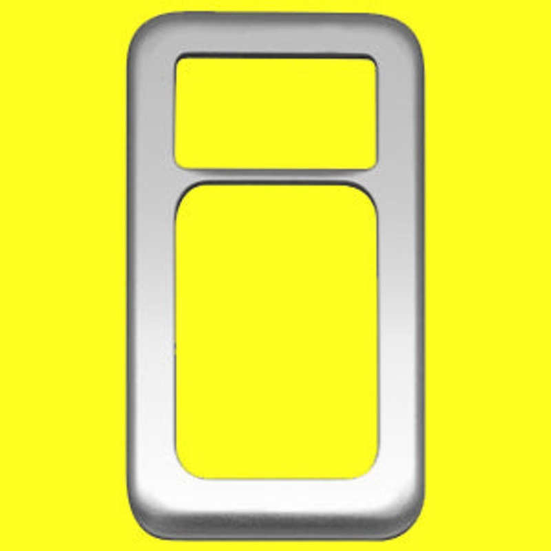 Woody’s International stainless steel blank switch plate w/large paddle opening