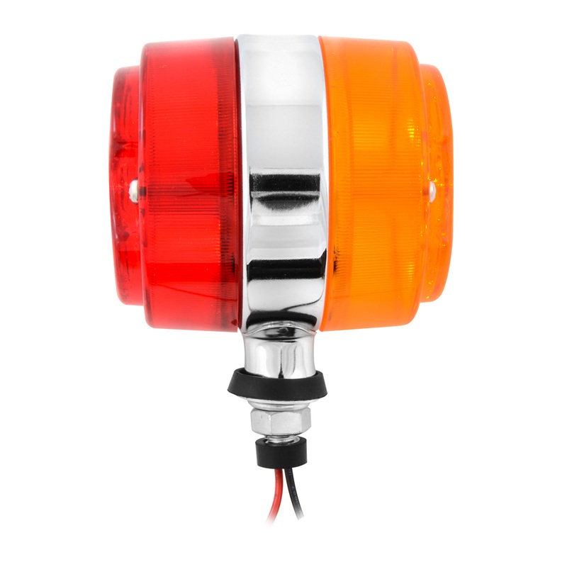 3 red/amber incandescent pedestal turn signal light