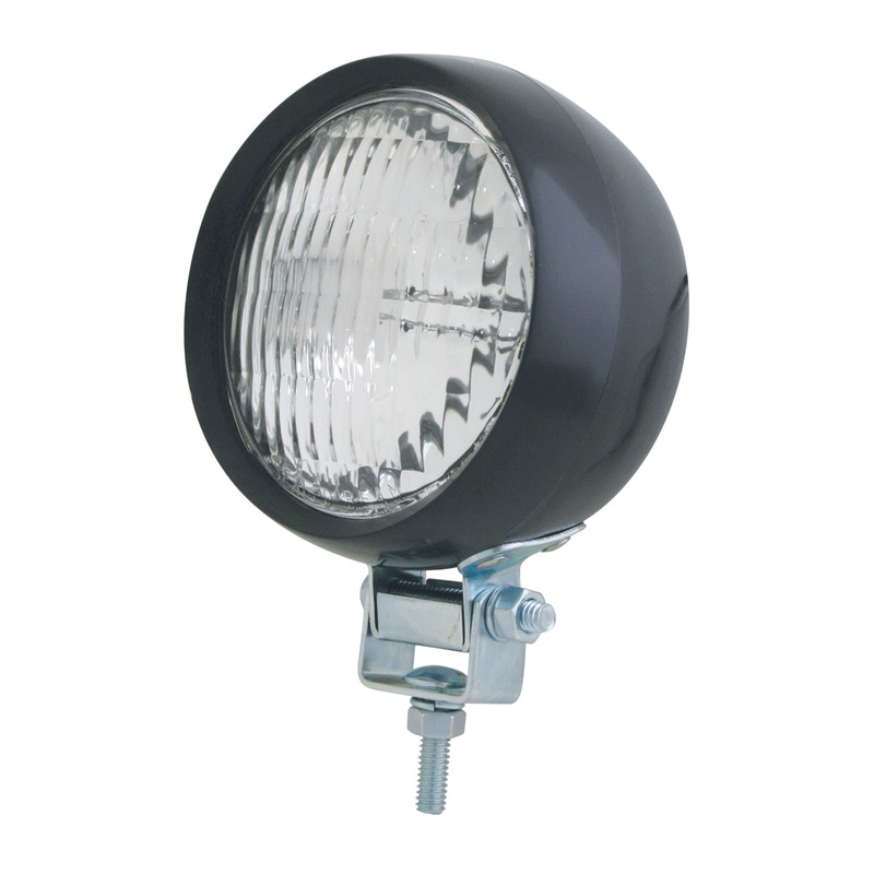 4-1/2 tractor utility halogen light w/black rubber housing