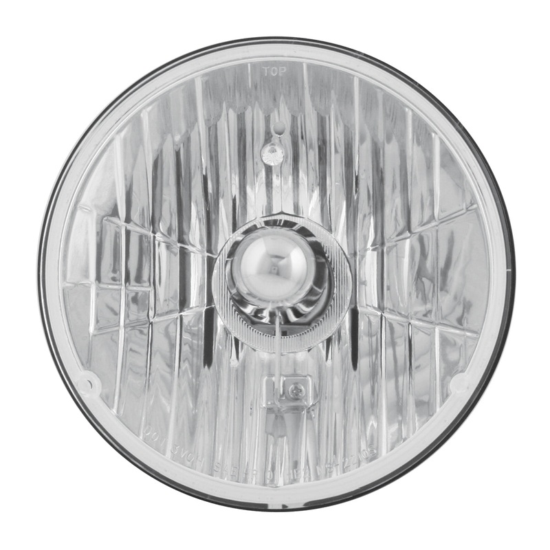 7 diameter single round headlamp only with H4 bulb