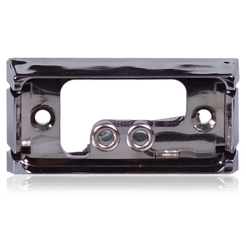 Chrome base kit for 1 x 2.5 rectangular marker light