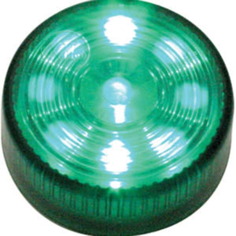 Green 2 round 9 diode LED marker/clearance light