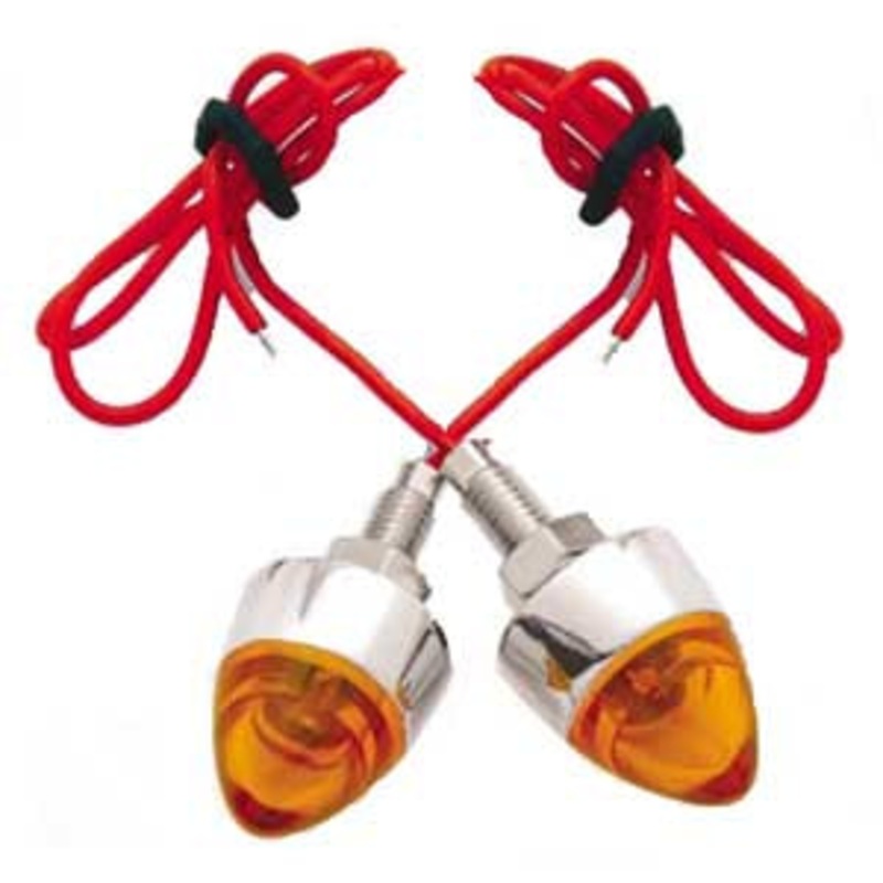 LED lighted bullet license plate mounting bolt – PAIR – Amber