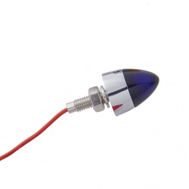 LED lighted bullet license plate mounting bolt – PAIR – Blue
