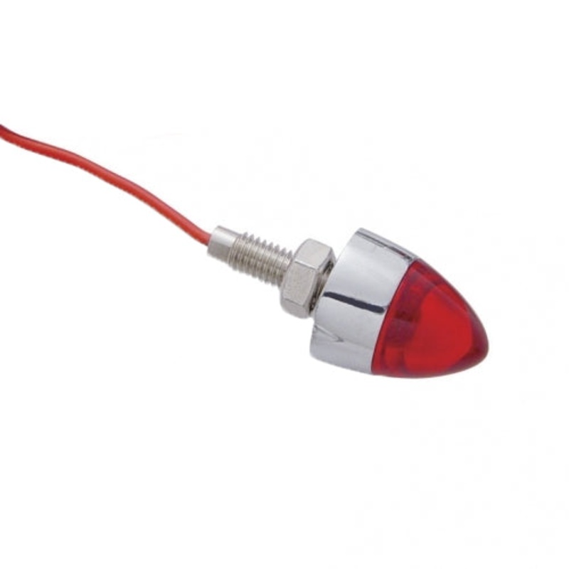 LED lighted bullet license plate mounting bolt – PAIR – Red
