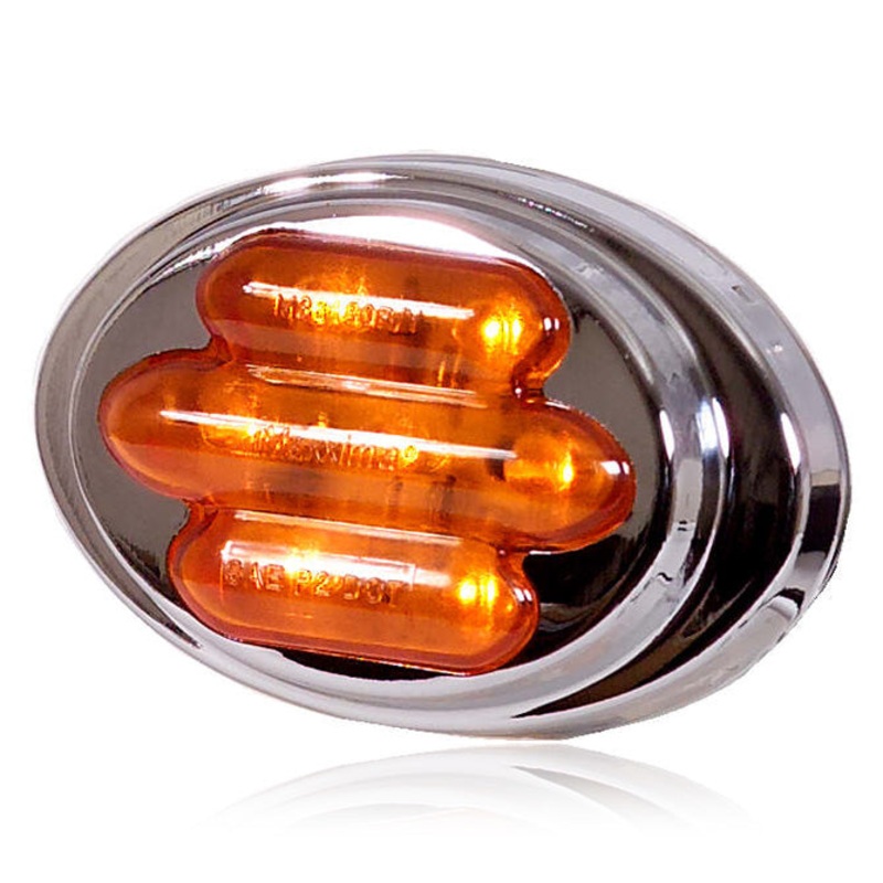 Maxxima amber 2 mini-oval 7 diode LED marker light
