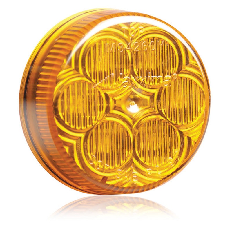 Maxxima amber 2 round 6 diode LED marker light