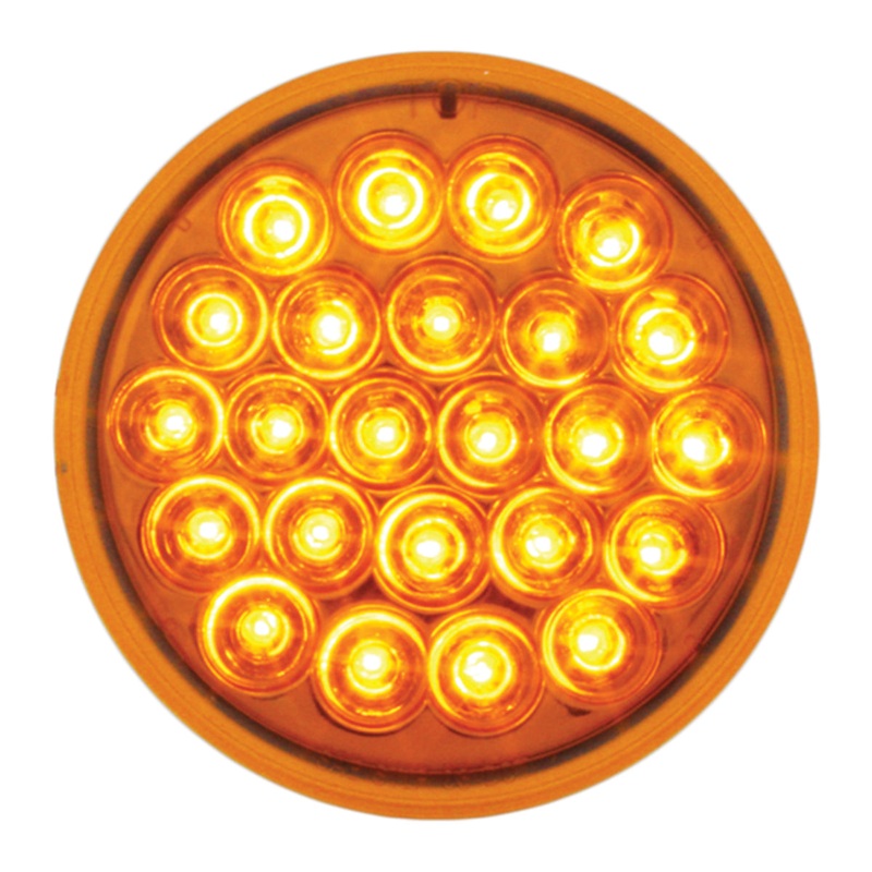 Pearl amber 4 round 24 diode LED turn signal light