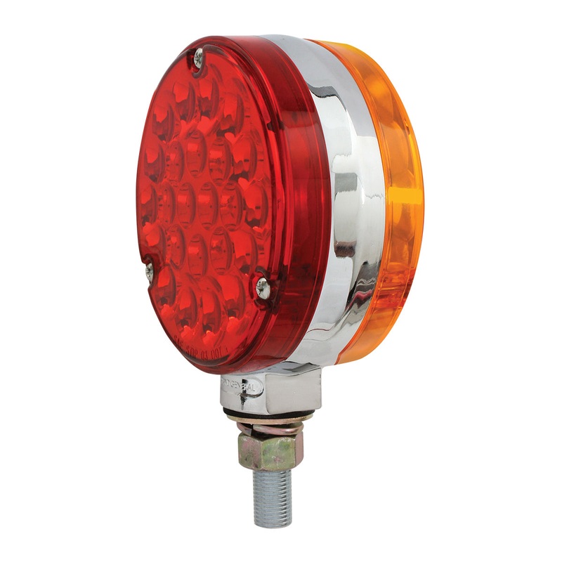 Pearl Amber/Red 4 round 24 diode LED turn signal light