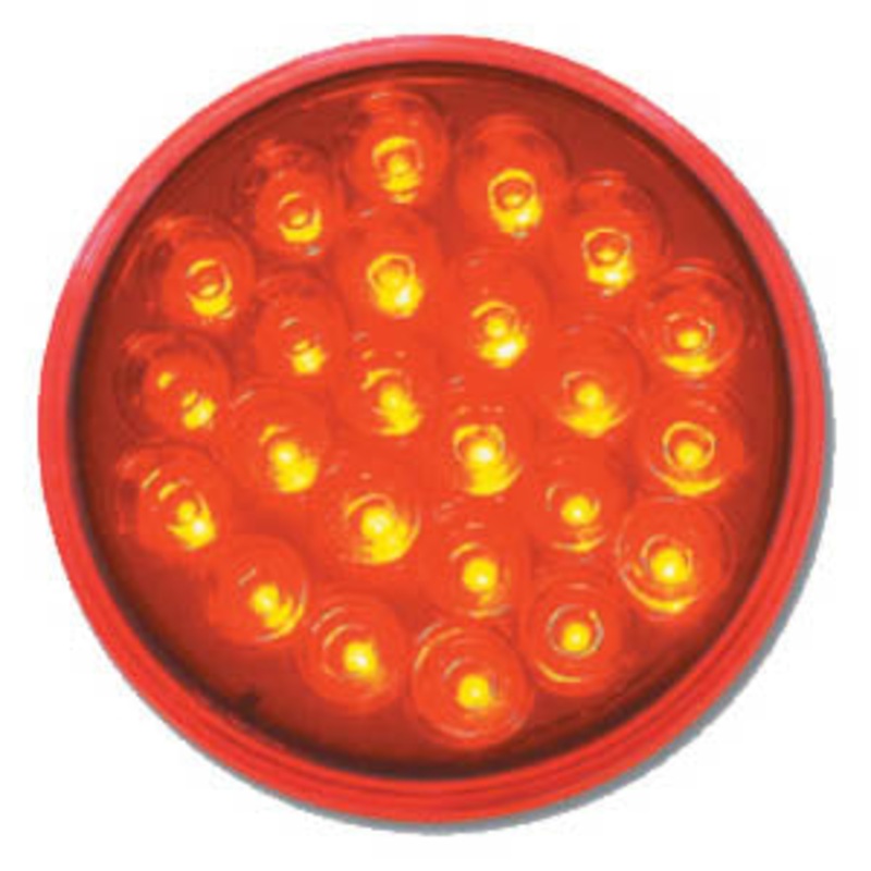 Pearl red 4 round 24 diode LED stop/turn/tail light
